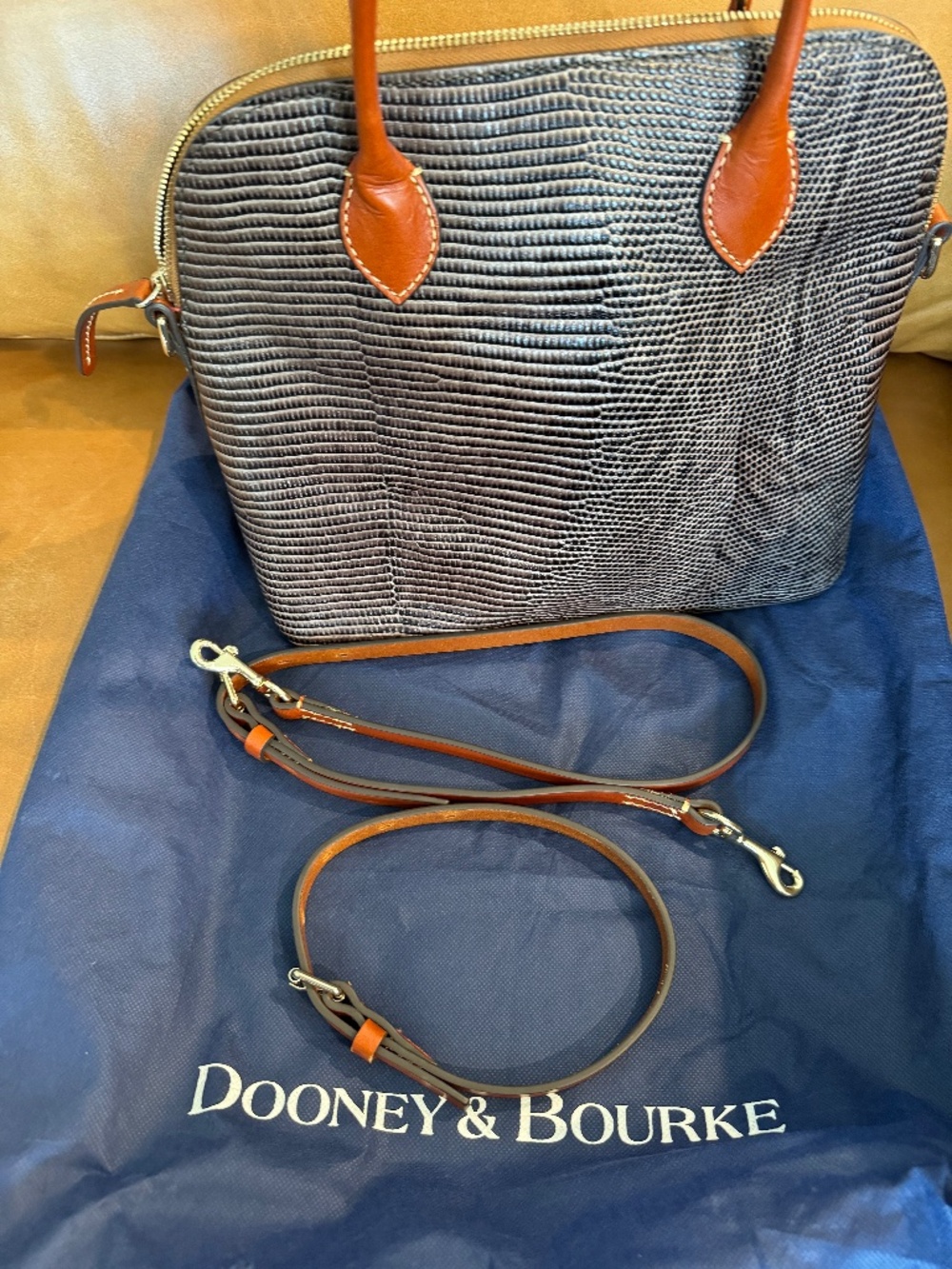 Dooney & Bourke Embossed Lizard Satchel